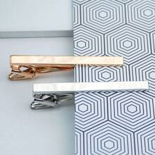 Personalised Tie Clip, Custom Tie Bar, Groomsmen Or Usher Gift, Engraved Tie Pin, Rose Gold, Silver, Gold Men's Jewllery, Wedding Day Gift - Multicolor - View 2