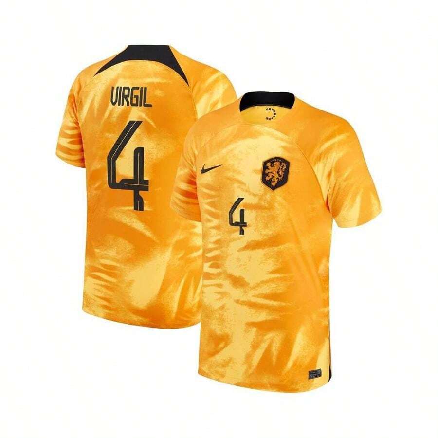 Nike Áo đấu cầu thủ Virgil Van Dijk Orange của đội tuyển quốc gia Hà Lan 2022/23 sân nhà Breathe Stadium Replica - trái cam - Xem 1