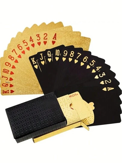 1 Deck Playing Card, Waterproof Poker Cards, Plastic Poker Card For Family Gathering, Christmas Gifts Game Card, Unique Playing Cards,Playing Cards,Card Games,Cards,Playing Cards,Card Games,Cards