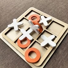 1入木製三連棋遊戲盤 - 策略樂趣 - 全年齡三倍遊戲樂趣 - 高品質，完美的休閑對戰禮物 - 所有規格 - 查看 6