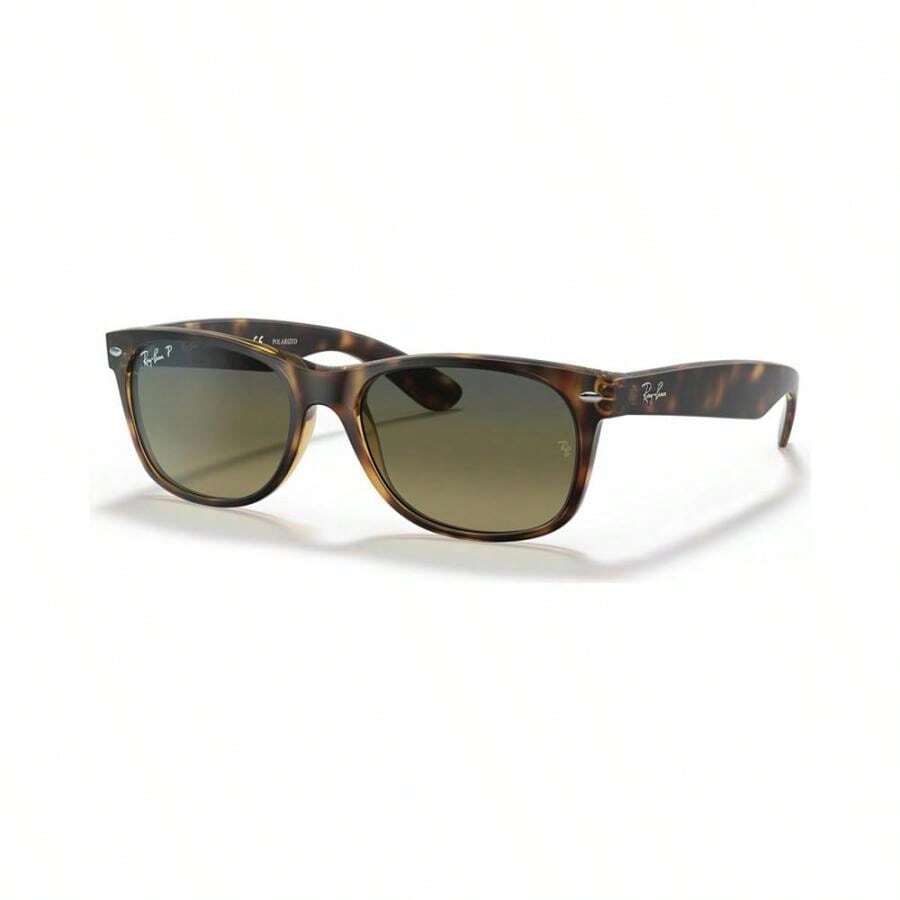 Ray-Ban 雷朋 | 男女通用偏光太阳镜,RB2132 新款 WAYFARER - 霧面哈瓦那/藍綠色 - 查看 1