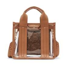 Steve Madden Sondra Clear Mini Tote With Pouch - Cognac - View 1