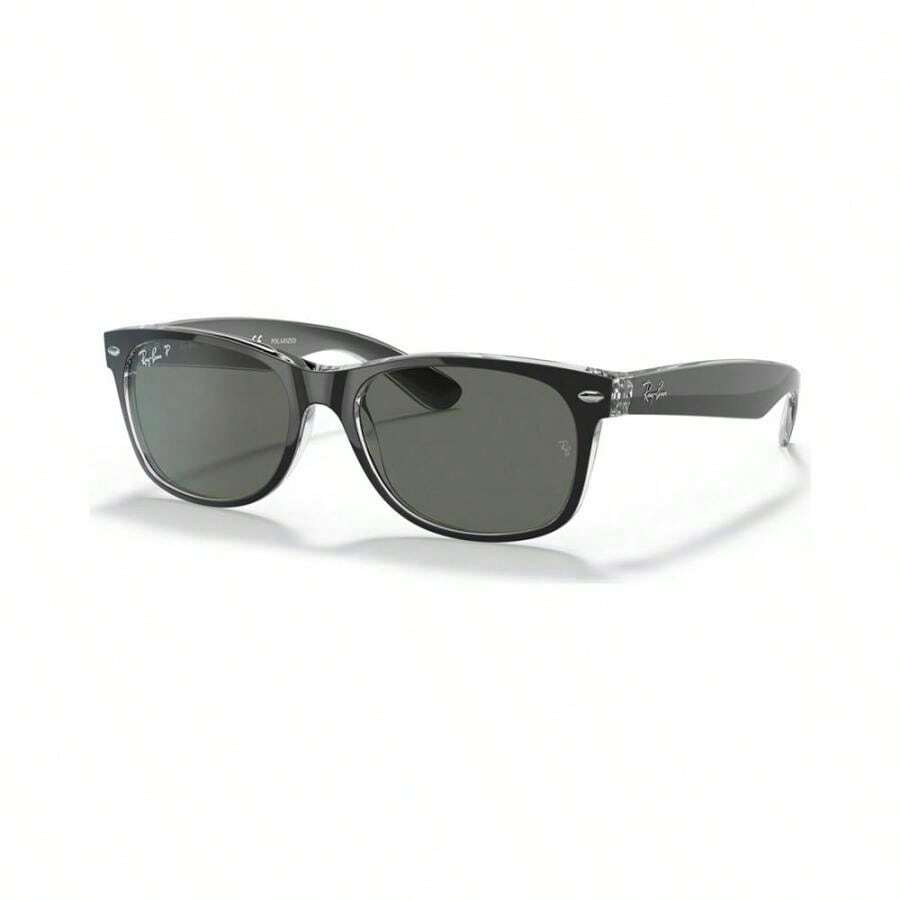 Ray-Ban 雷朋 | 男女通用偏光太阳镜,RB2132 新款 WAYFARER - 透明/綠色消光黑 - 查看 1