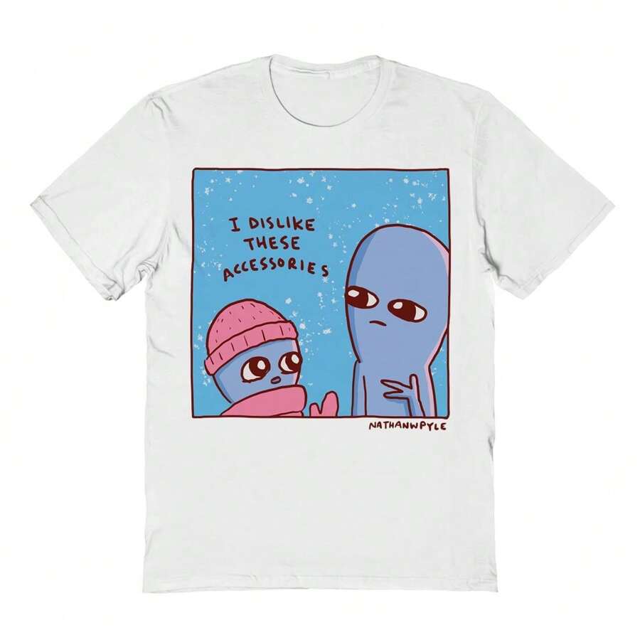 Nearly There Strange Planet: I Dislike These Accessories Graphic Cotton Short-Sleeve T-Shirt - White - View 1