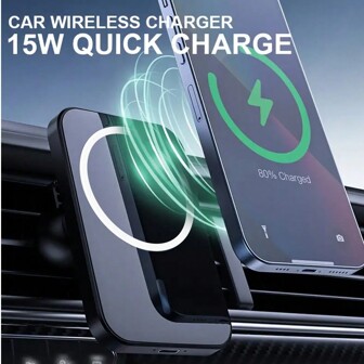 15W Magnetic Car Wireless Charger Compatible With Iphone 15 14 13 12 Pro Max Mini Magsafe Car Phone Holder Stand Mount Fast Charging Station Compatible With Apple IPhone, IPad, Android Phone, Laptops, Fast Charging Adapter Quick Charge And Multi-Device Support Compact Design For Safe And Efficient Charging On-The-Go Fast Car Charger Gifts For Family, Friends, Kids, Birthday, Christmas, Winter, Car Accessories, Magnetic Wireless