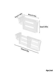 4pcs/Set Transparent Fridge Side Door Partition Panels, Retractable Dividers For Shelf Separation, Drawer Storage, Free Combination Space Divider Tools Halloween Decorations Halloween Costumes Autumn Decor Festival Decor