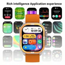 Một chiếc đồng hồ thông minh silicon màu cam đa chức năng dành cho cả nam và nữ với màn hình cảm ứng lớn, nhiều chế độ thể thao, điều khiển máy ảnh, thông báo ứng dụng xã hội, đồng hồ báo thức, v.v. Thích hợp làm quà tặng để sử dụng hàng ngày, du lịch, thể thao và các dịp khác. - trái cam - Xem 6