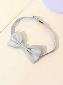 1pc Unisex Double-Layered Bowknot Fashionable & Simple Slip-On Bow Tie, Adjustable For Easy Wearing, Suitable For School And Daily Wear, Festive Dress Up, Performances, And Parties, Creating Lively Atmosphere, Holiday Gift - 1pcs Solid Color Bow Tie - View 14