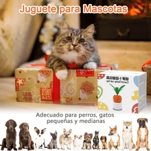 Juguete Interactivo para Gatos, Juguetes Dispensadores de Alimentos Interactivo para Gatos y Perros, Juguetes para Gatos Interiores con Giratorias de Resorte Plumas y Campanas, Juguetes para Gatoscon Juguete de Plumas de Gato - Rojo y blanco - Ver 5