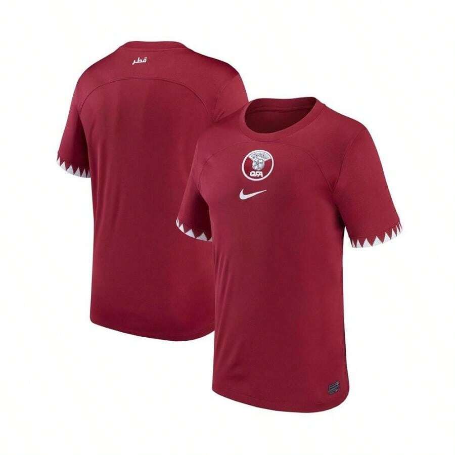 Nike Men's Maroon Qatar National Team 2022/23 Home Replica Jersey - Maroon - View 1