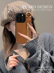1 Stylish PU Leather Phone Case With Multiple Card Slots And Holder Compatible With Apple IPhone 15 14 13 12 11 Pro Max Galaxy S21 Plus S21 Ultra S22 S23 S24 A14 A15 A24 A34 A35 A53 A54 A55 A73 Note20 20 Ultra