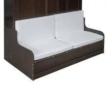 Nestfair Queen Size Murphy Bed Wall Bed With Cushion - 濃咖啡 - 查看 4