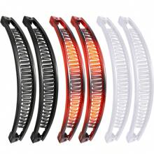 6个香蕉形发夹，鱼尾梳，女士鱼形马尾香蕉发夹，适合头发较少的女性，长发配饰，发夹 - 彩色 - 查看 13