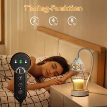 Lampada scaldacandele, luce per candele in metallo che scioglie la cera con timer per cera, candele di cera profumate, scaldaprofumi per decorazioni da tavola a casa, hotel yoga - Bianco - Visualizzare 5