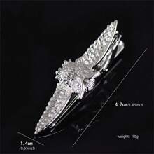 1pc Fun & Personalized Silver Punk Tie Clip, Multiple Styles Available For Daily Gentlemen's Wear - Silver - View 18