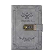1 Pc Vintage Password Notebook With 200 Pages Of Practical Plan Book Diary Efficiency Handbook Business Meeting Minutes Available For Students/Office Back To School