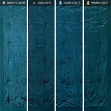 5 件套皱褶天鹅绒被子套装，豪华天鹅绒，缎纹被子，适合大号床，舒适天鹅绒被子，四季皆宜，轻便，羽绒替代床上用品，全尺寸/大号床，特大号床/加州特大号床 - 青色 - 查看 11