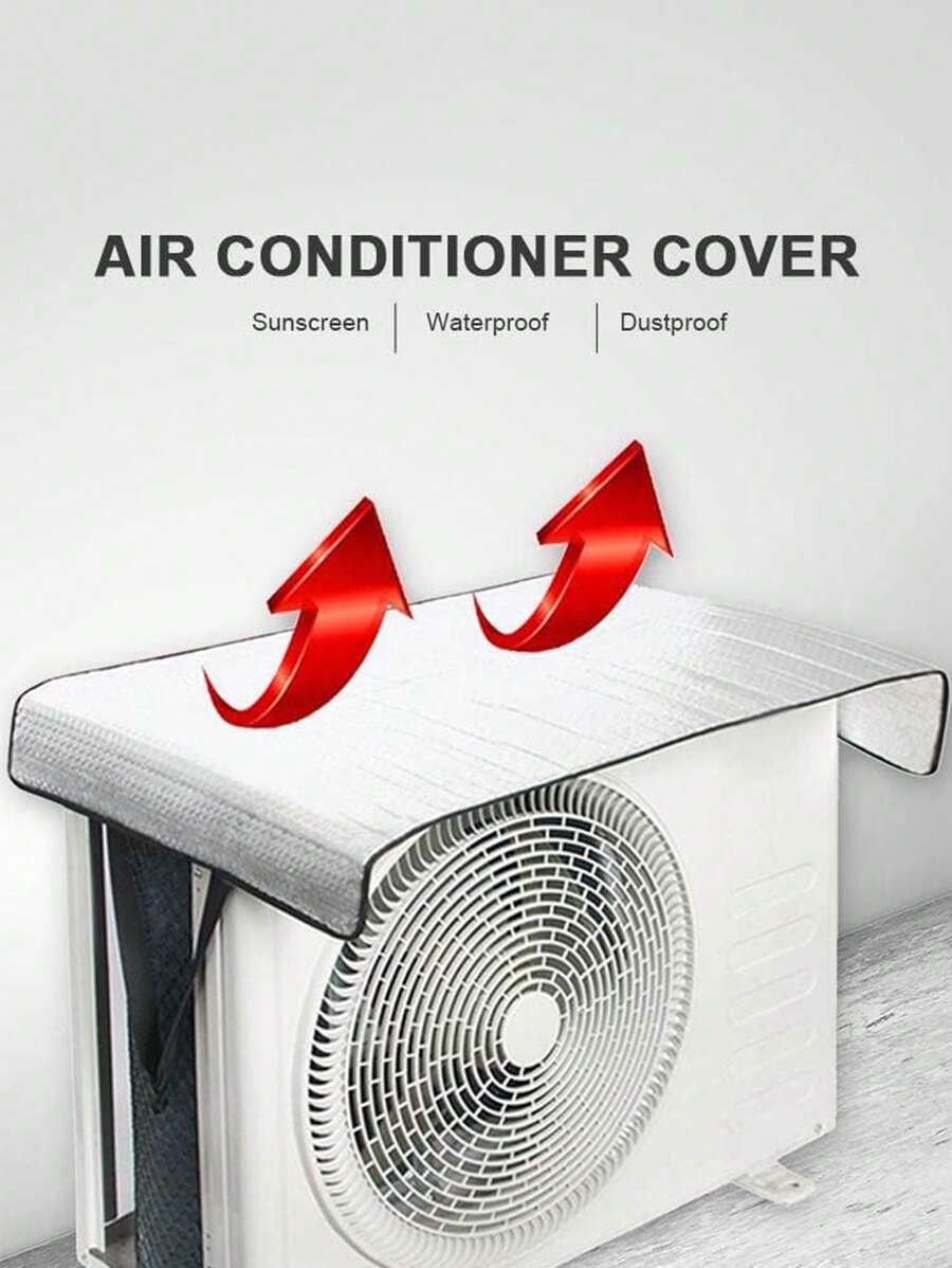 1pc Air Conditioner External Cover, Aluminum Foil Heat Insulation Film
