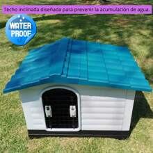 Casa para Perro Raza Mediano Q Perron con doble entrada - Azul - Ver 11