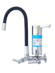 Torneira Gourmet Bica Móvel Para Parede de Cozinha Com Filtro Pró Saúde e Tubo Preto Flexível Com Arejador Cromado Acoplado 2161 C80 - Preto - Visão 2