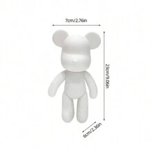 DIY Flüssiger Bär Skulptur DIY Handgemachte Gewalttätige Bär Weiß Leere Form Puppe Spielzeug Graffiti Malerei Ornamente Geschenk Heim Dekoration, Heim Dekoration, Küchen Dekoration, Zimmer Dekoration, Party Dekoration, Dekorative Handwerke, Schreibtisch Ornamente, Tisch Dekorative Ornamente, Party Geschenk, Halloween Dekoration, Weihnachtsdekoration, Halloween Geschenk, Weihnachtsgeschenk.
