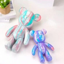 DIY Flüssiger Bär Skulptur DIY Handgemachte Gewalttätige Bär Weiß Leere Form Puppe Spielzeug Graffiti Malerei Ornamente Geschenk Heim Dekoration, Heim Dekoration, Küchen Dekoration, Zimmer Dekoration, Party Dekoration, Dekorative Handwerke, Schreibtisch Ornamente, Tisch Dekorative Ornamente, Party Geschenk, Halloween Dekoration, Weihnachtsdekoration, Halloween Geschenk, Weihnachtsgeschenk.