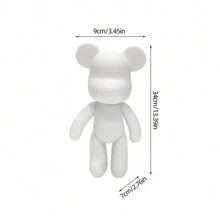 DIY Flüssiger Bär Skulptur DIY Handgemachte Gewalttätige Bär Weiß Leere Form Puppe Spielzeug Graffiti Malerei Ornamente Geschenk Heim Dekoration, Heim Dekoration, Küchen Dekoration, Zimmer Dekoration, Party Dekoration, Dekorative Handwerke, Schreibtisch Ornamente, Tisch Dekorative Ornamente, Party Geschenk, Halloween Dekoration, Weihnachtsdekoration, Halloween Geschenk, Weihnachtsgeschenk.