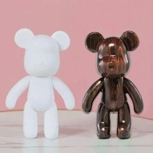 DIY Flüssiger Bär Skulptur DIY Handgemachte Gewalttätige Bär Weiß Leere Form Puppe Spielzeug Graffiti Malerei Ornamente Geschenk Heim Dekoration, Heim Dekoration, Küchen Dekoration, Zimmer Dekoration, Party Dekoration, Dekorative Handwerke, Schreibtisch Ornamente, Tisch Dekorative Ornamente, Party Geschenk, Halloween Dekoration, Weihnachtsdekoration, Halloween Geschenk, Weihnachtsgeschenk.