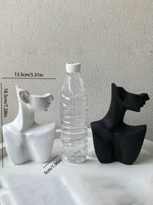 1 Peça Suporte de Colar com Busto de Perfil Lateral de Resina Branca, Suporte de Brinco, Adequado como Organizador de Decoração Doméstica Pequena, Caixa de Armazenamento de Viagem, Presentes de Viagem, Volta às Aulas