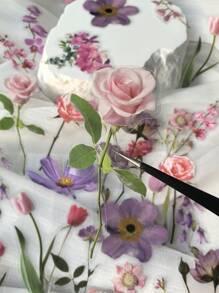 1 pack/40 pièces Autocollants de décoration florale et botanique frais pour le scrapbooking DIY
