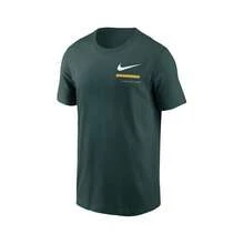 Nike 男友风格男款绿色奥克兰运动家队露肩 T 恤 - 綠色 - 查看 4