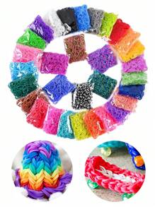 Random Color Rubber Band Bracelet Kit Rubber Bands For Weaving DIY Crafting Gift - Random Color - View 1