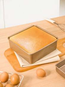 1 件复古蛋糕模具 6 英寸/8 英寸不粘方形，适用于水浴和电烤箱，带油纸，适合家庭使用