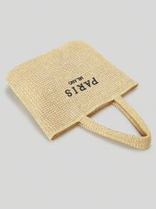 Fashion Large Capacity Straw Tote Bag Designer Letters Women Handbags Handamde Woven Summer Beach Bag Casual Bali Big Purse 2024