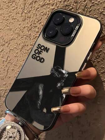 1 Stück Jesus, Sohn Gottes, Muster unabhängiges elektrolytisch beschichtetes Knopf IMD stoßfestes Handyhülle kompatibel mit iPhone 11/13/14/15/16/13 Promax/14 Promax/15 Promax/16 Promax usw. wasserdicht, stoßfest, kratzfest