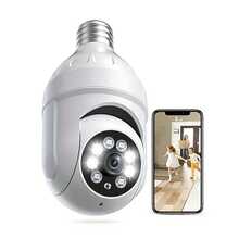 1 piezas Camara Kit Foco de Seguridad 360 con Vision Nocturna Wifi Hd Exterior - Blanco - Ver 3