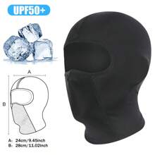 AD 1 Piece Cycling Balaclava Unisex Breathable Ice Silk Motorcycle Riding Sports Face Mask Neck Protec - Black - View 12