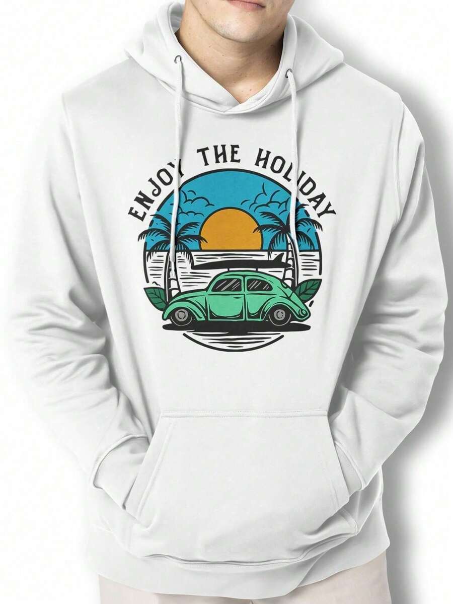 Men Hoodies - 白色 - 查看 1