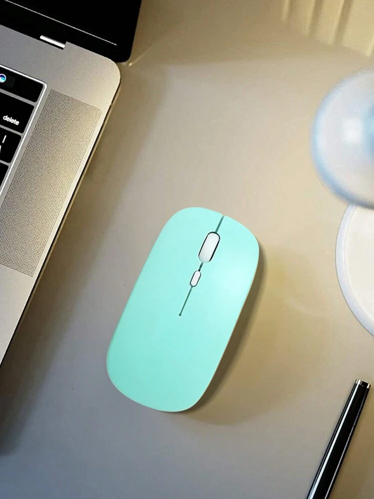 バッテリー付き Bluetooth ワイヤレスマウス、パソコン、オフィス、ゲーム、IPad、タブレット、ノートパソコンに適用、静音で色鮮やかなマカロンデザイン - マルチカラー - 見る 10