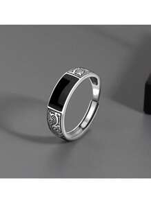 1 Stück Vintage Drachenmuster Ring, Verstellbarer Und Offener Manschettenring, Schicker Minimalistischer Stil Schwanzring, Geeignet Für Tägliches Tragen