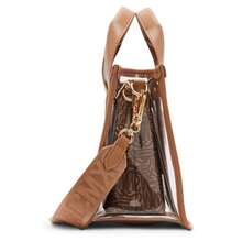 Steve Madden Sondra Clear Mini Tote With Pouch - Cognac - View 4