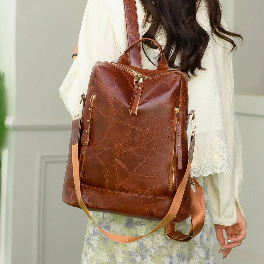 Ba Lô Da PU Ví Nữ Thời Trang Thiết Kế Đa Năng Túi Đeo Vai Nữ Ba Lô Du Lịch