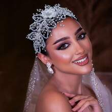 1 Phụ kiện tóc bạc cho nữ, Mũ đội đầu cô dâu, Băng đô pha lê thủ công, Vòng tóc Trang sức tóc cho đám cưới, đính hôn, Trang phục dạ hội - Nhiều màu - Xem 1