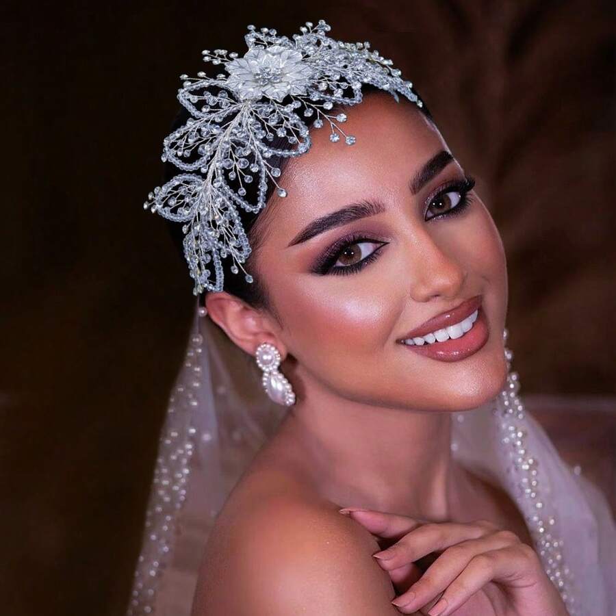 1 Phụ kiện tóc bạc cho nữ, Mũ đội đầu cô dâu, Băng đô pha lê thủ công, Vòng tóc Trang sức tóc cho đám cưới, đính hôn, Trang phục dạ hội - Nhiều màu - Xem 1