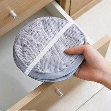 1 pieza Bolsa colgante de pared de color aleatorio, bolsa de malla blanca para ropa sucia del baño, cesta de lavandería, organizador de baño, cesta, cesta de almacenamiento, cesta de lavandería plegable