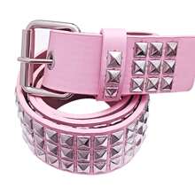 Punk Style European And American Fuchsia Rivet Waist Belt Buckle Hip Hop Accessory Summer, School Fall, Autumn, Halloween