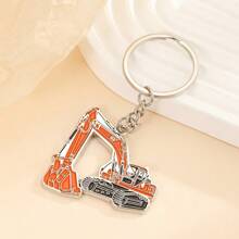1 stuk sleutelhanger in de vorm van een graafmachine, gepersonaliseerde klassieke sleutelhanger van zinklegering voor liefhebbers van bouwmachines, miniatuursimulatie rugzak autosleuteldecoratie, geschikt voor dagelijks gebruik, auto-accessoires tasbedel