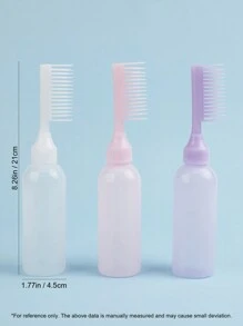1個 6盎司刻度染髮瓶，附梳子乾洗瓶，染髮塗抹瓶，洗髮精瓶，染髮護髮素瓶，染髮刷，染髮與美髮瓶，刻度沖洗瓶，塗抹染髮造型工具，沙龍用瓶，乾洗髮，染髮劑，燙髮液，護髮素，刻度美髮工具（顏色隨機） - 彩色 - 查看 7