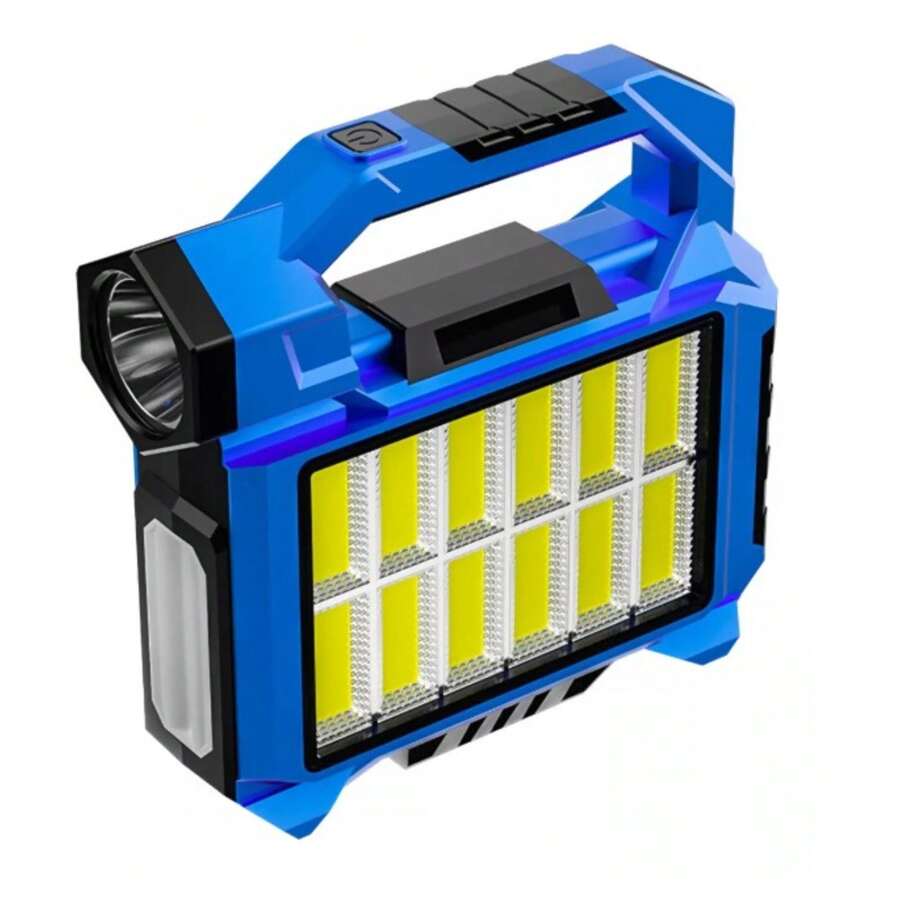 Linterna Portátil Solar Bright Light Work Super Brig, Pila para cargar Celular - Azul - Ver 1