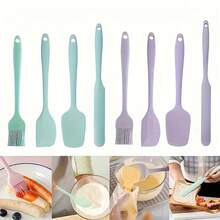 Bộ Làm Bánh Silicon 4 Món - Thìa Và Bàn Chải Dầu Chống Dính, Chịu Nhiệt - Dụng Cụ Nhà Bếp Linh Hoạt Để Trang Trí Và Nấu Bánh - Nhiều màu - Xem 1